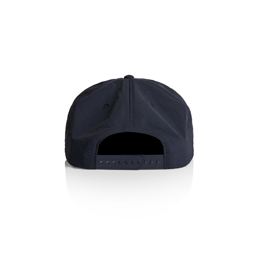navy hat backwards