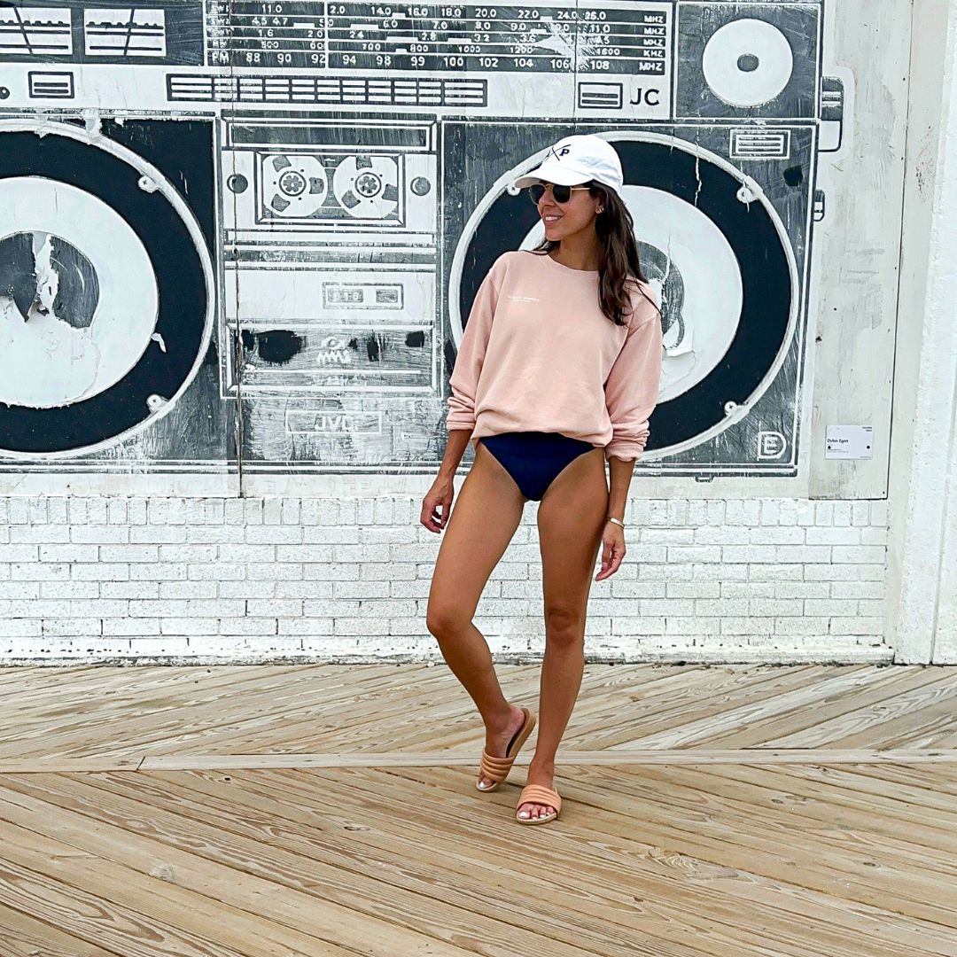 pink beach sweatshirt beach