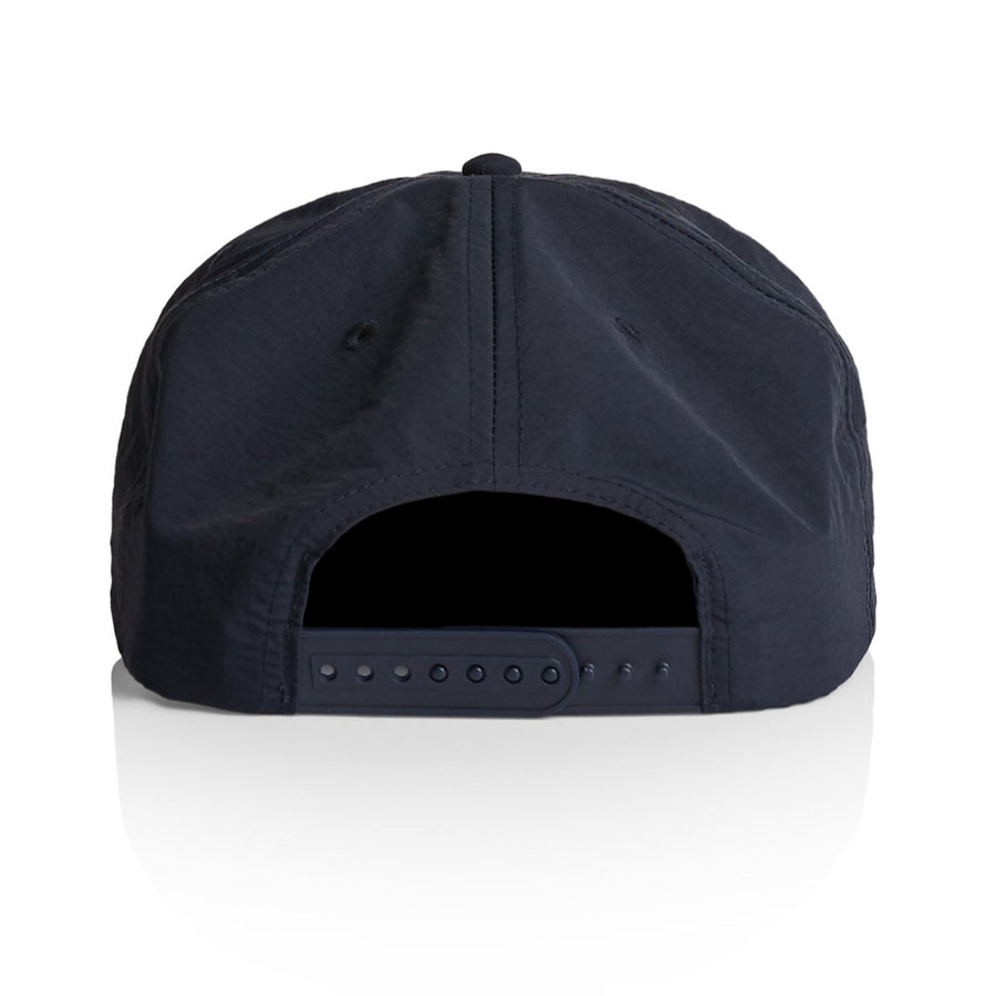 back of navy hat