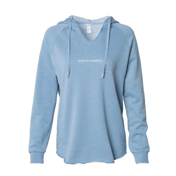 dropneck blue coastal sweatshirt