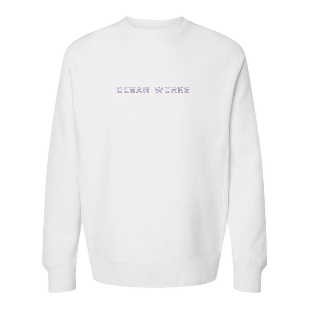 Modern Plum Lettering Crewneck Sweatshirt