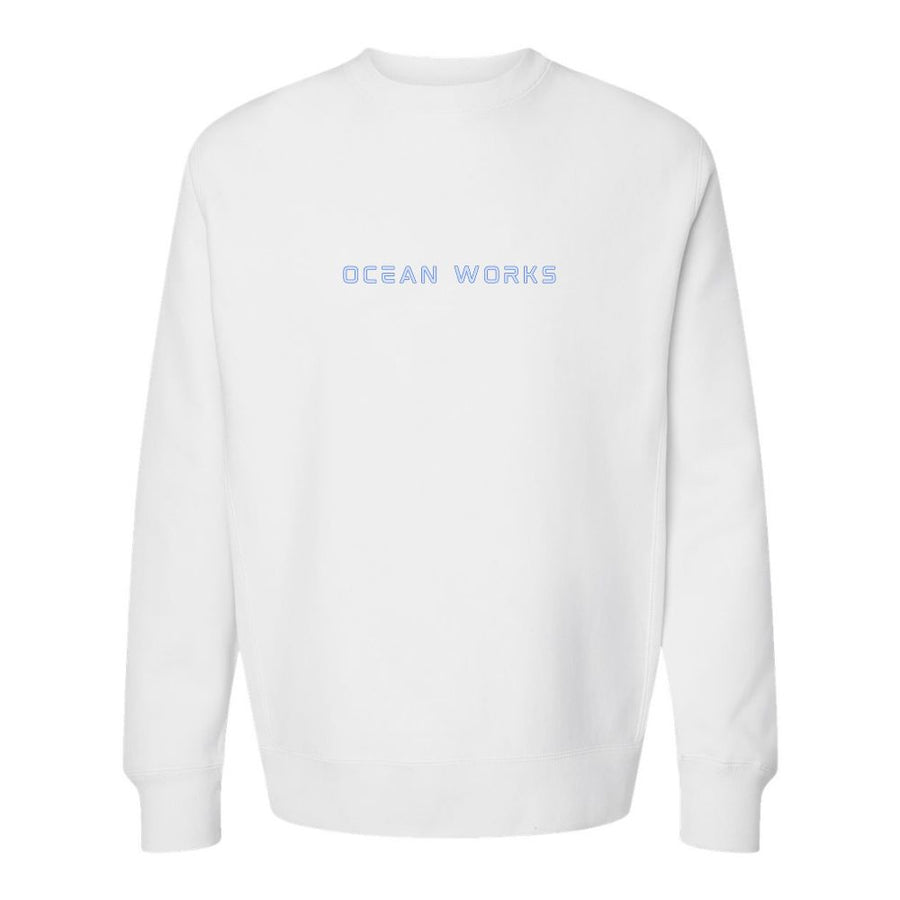 Modern Powder Blue Lettering Crewneck Sweatshirt