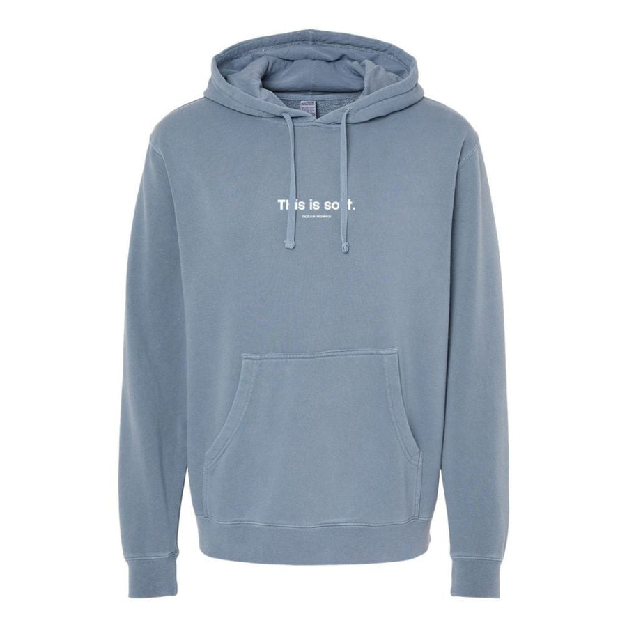 THIS IS SOFT" OW HOODIE GREY FRONT