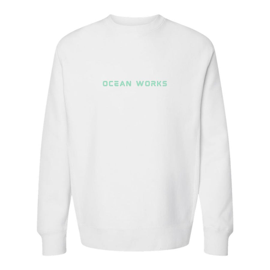 Modern Seafoam Lettering Crewneck Sweatshirt