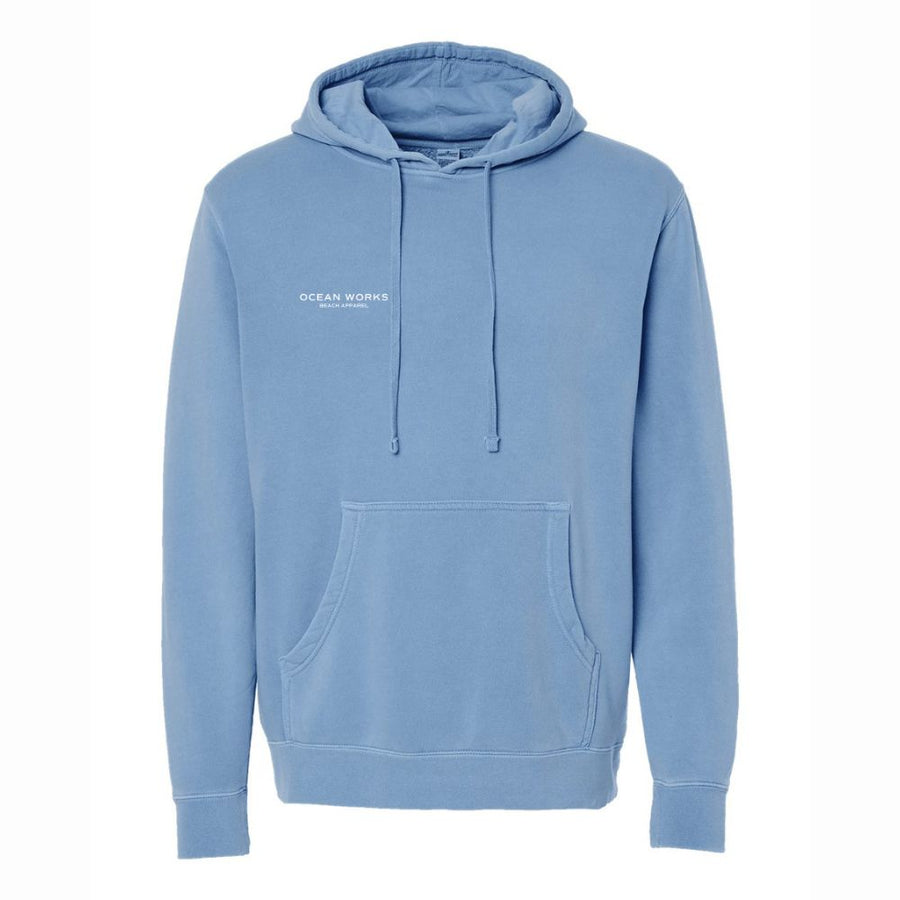 light blue beach hoodie