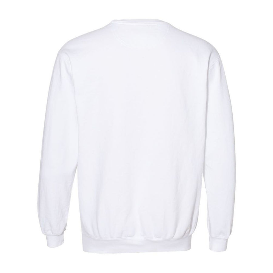 back of white sweatshirt