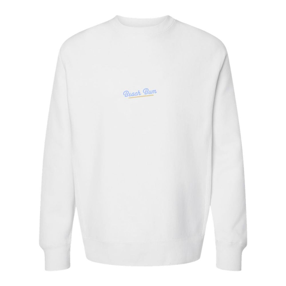 beach bum white sweatshirt