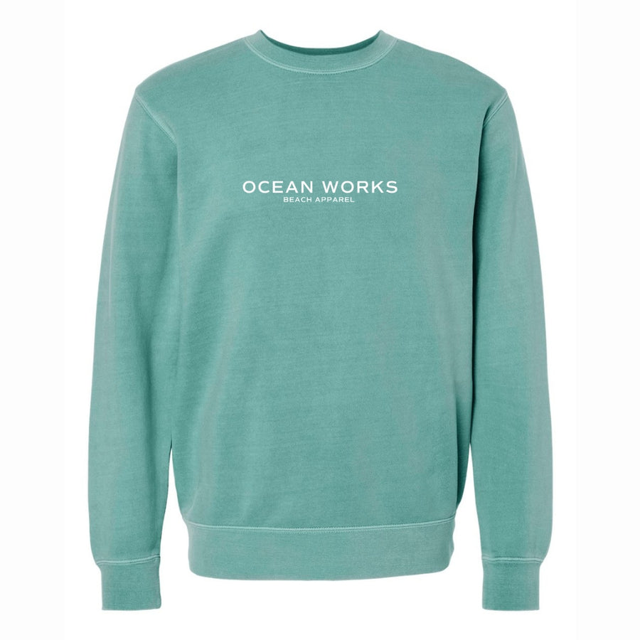 green tidal ocean works crewneck sweatshirt