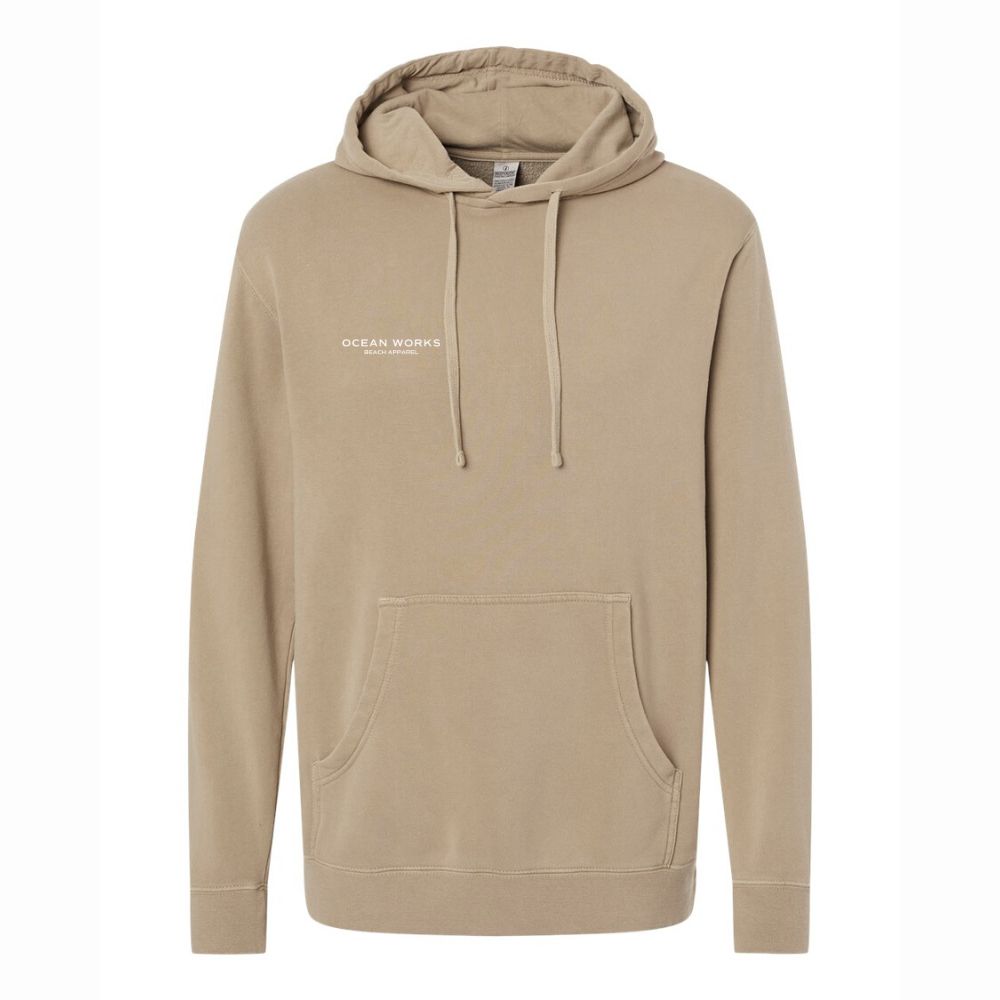 tan hoodie for the beach