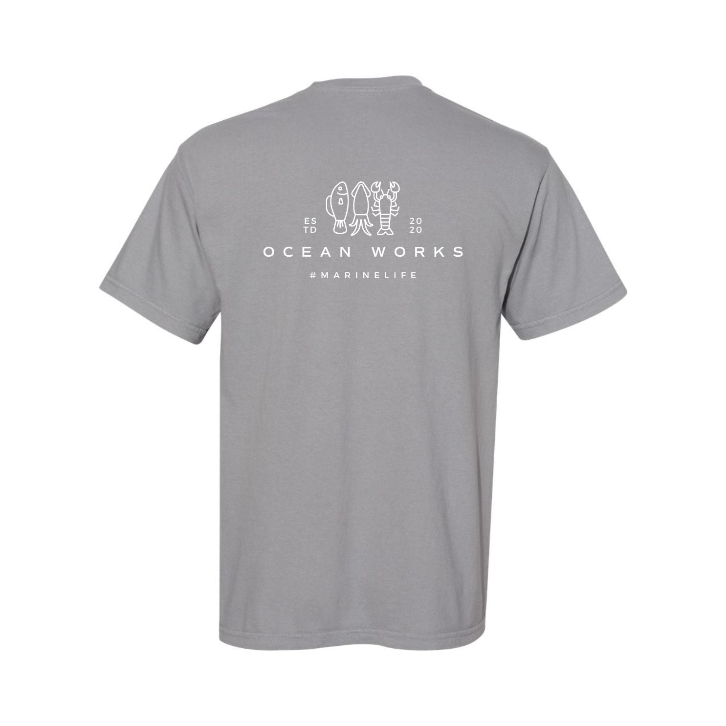 grey marine life tee