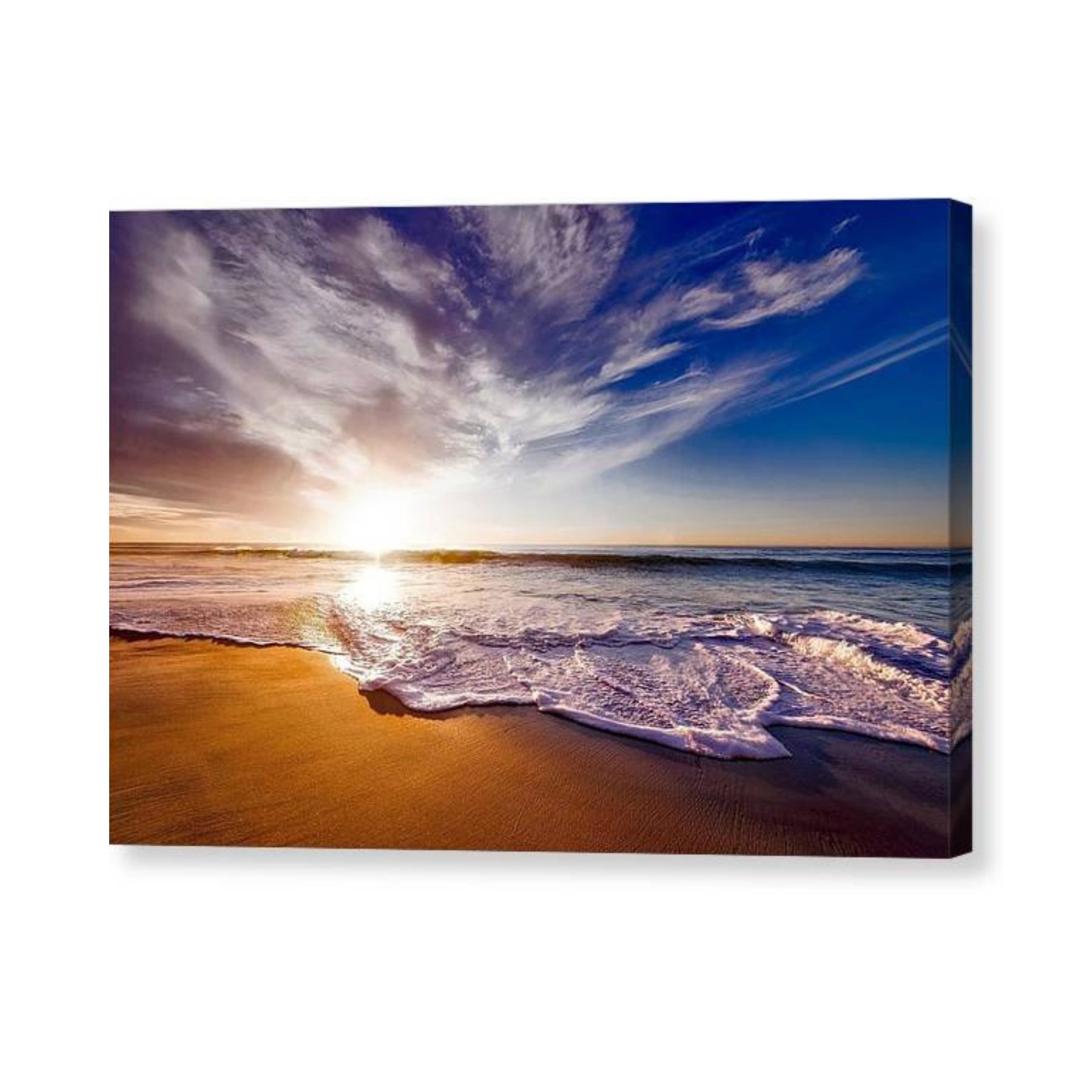 Smooth Tide with Clouds - Canvas Print - Ocean Works
