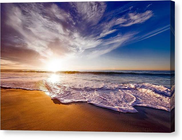 Smooth Tide with Clouds - Canvas Print - Ocean Works