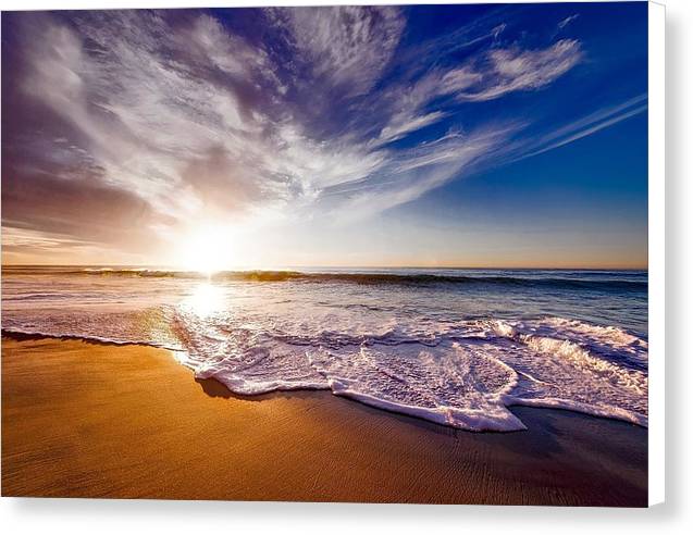 Smooth Tide with Clouds - Canvas Print - Ocean Works