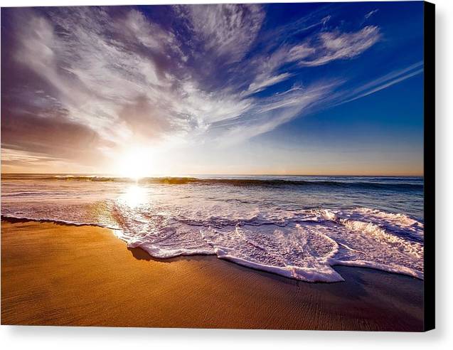 Smooth Tide with Clouds - Canvas Print - Ocean Works