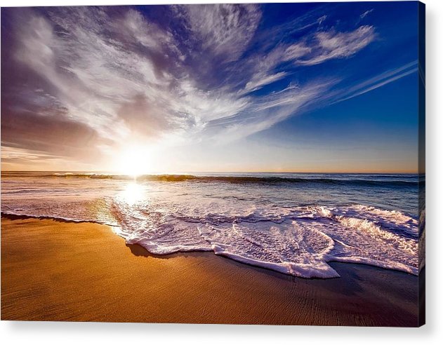 Smooth Tide with Clouds - Acrylic Print - Ocean Works